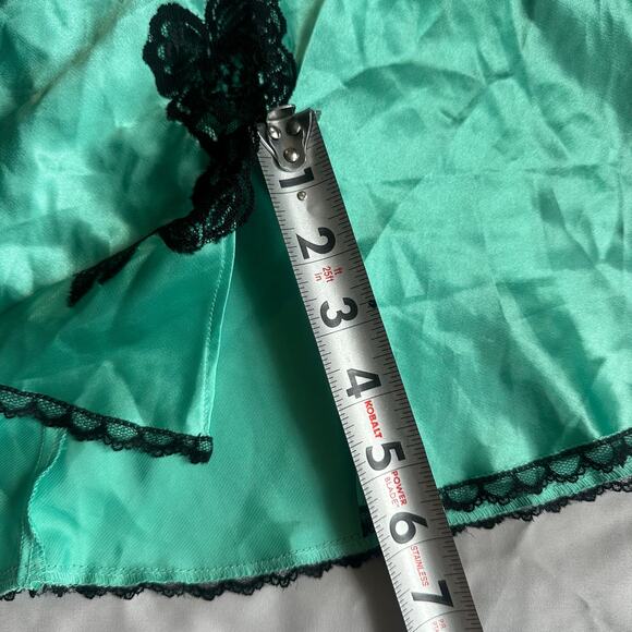 Fredrick's of Hollywood Teal/Black, Lace Trim, Teddy- XS - Picture 6 of 8